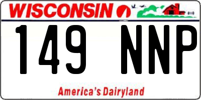 WI license plate 149NNP