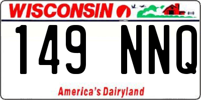 WI license plate 149NNQ