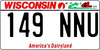 WI license plate 149NNU
