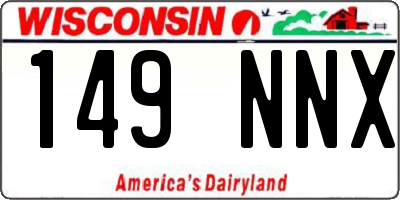 WI license plate 149NNX