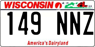 WI license plate 149NNZ