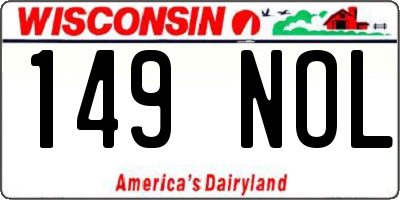 WI license plate 149NOL