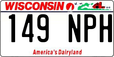 WI license plate 149NPH