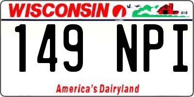 WI license plate 149NPI