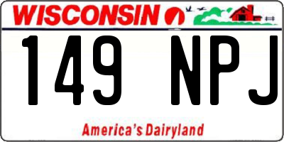 WI license plate 149NPJ