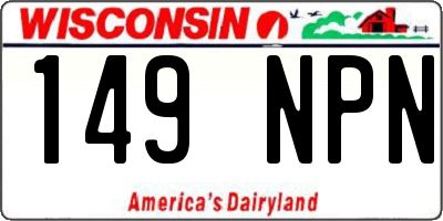 WI license plate 149NPN