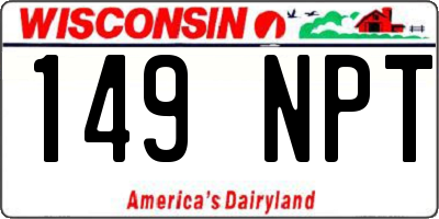 WI license plate 149NPT