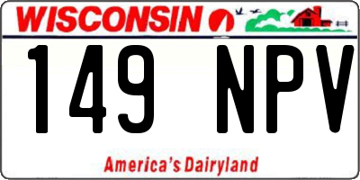 WI license plate 149NPV