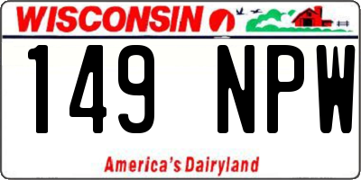 WI license plate 149NPW