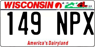 WI license plate 149NPX