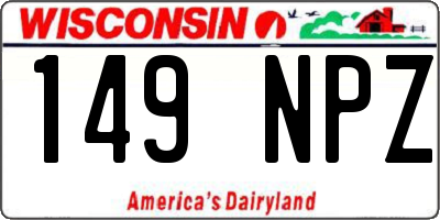 WI license plate 149NPZ