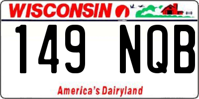 WI license plate 149NQB