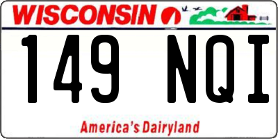 WI license plate 149NQI