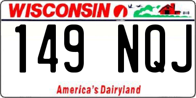 WI license plate 149NQJ