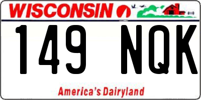 WI license plate 149NQK