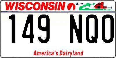 WI license plate 149NQO