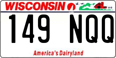 WI license plate 149NQQ