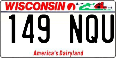 WI license plate 149NQU