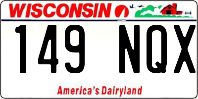 WI license plate 149NQX
