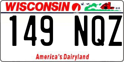 WI license plate 149NQZ