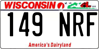 WI license plate 149NRF