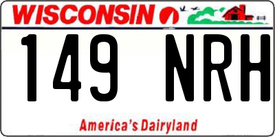 WI license plate 149NRH