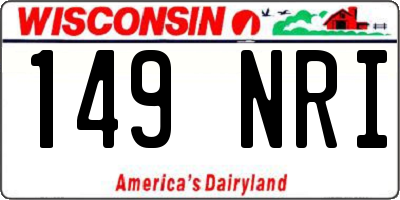 WI license plate 149NRI