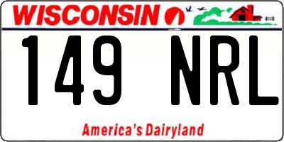 WI license plate 149NRL
