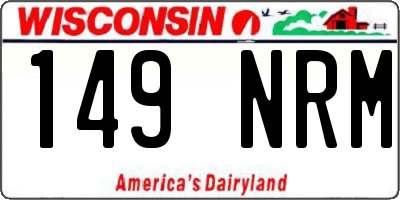 WI license plate 149NRM