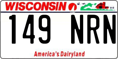 WI license plate 149NRN