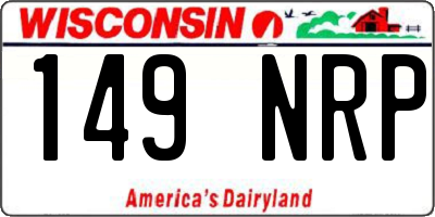 WI license plate 149NRP