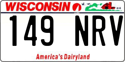 WI license plate 149NRV