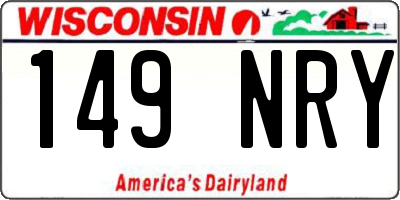 WI license plate 149NRY