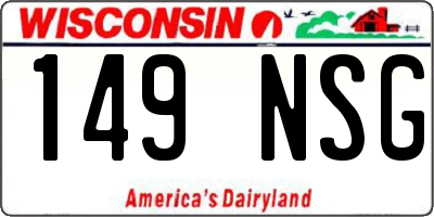 WI license plate 149NSG