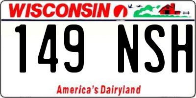 WI license plate 149NSH