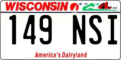 WI license plate 149NSI