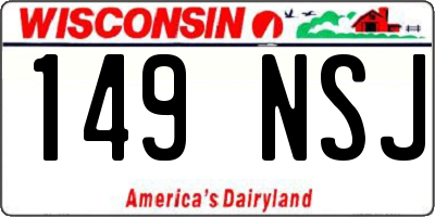 WI license plate 149NSJ