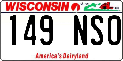 WI license plate 149NSO