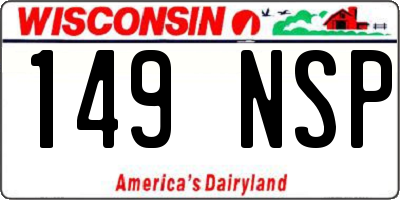 WI license plate 149NSP