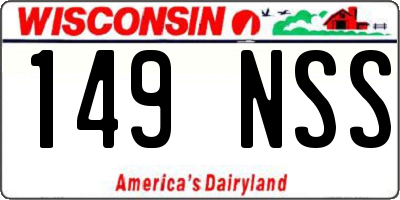 WI license plate 149NSS