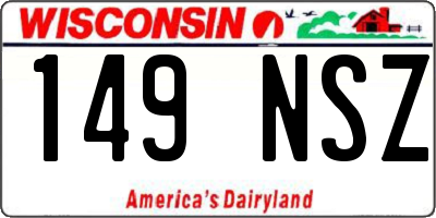 WI license plate 149NSZ