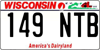 WI license plate 149NTB