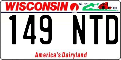 WI license plate 149NTD