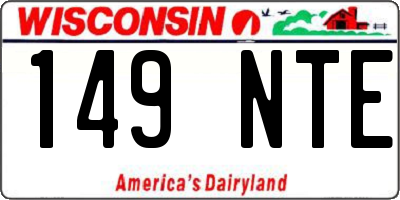WI license plate 149NTE