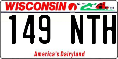 WI license plate 149NTH