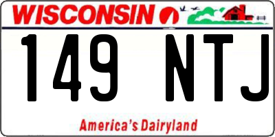 WI license plate 149NTJ