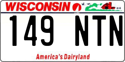 WI license plate 149NTN