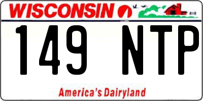 WI license plate 149NTP