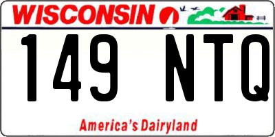 WI license plate 149NTQ