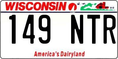 WI license plate 149NTR
